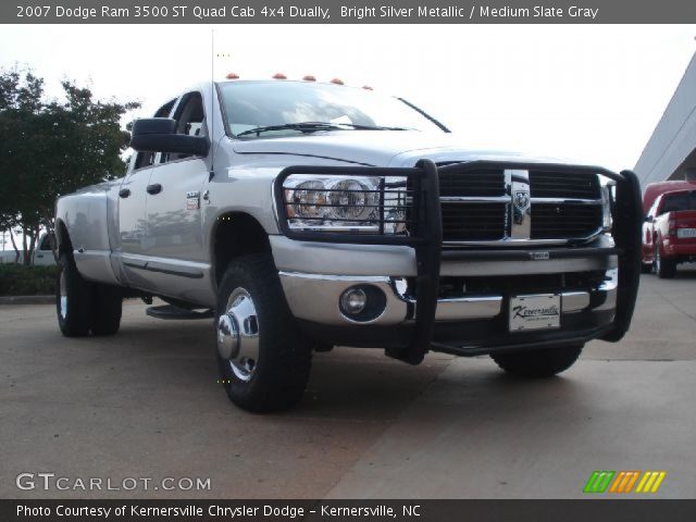 2007 Dodge Ram 3500 ST Quad Cab 4x4 Dually in Bright Silver Metallic