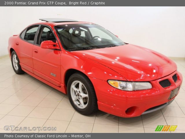 Bright Red 2000 Pontiac Grand Prix Gtp Coupe Graphite