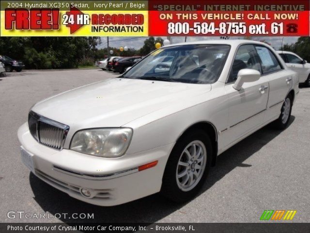 2004 Hyundai XG350 Sedan in Ivory Pearl