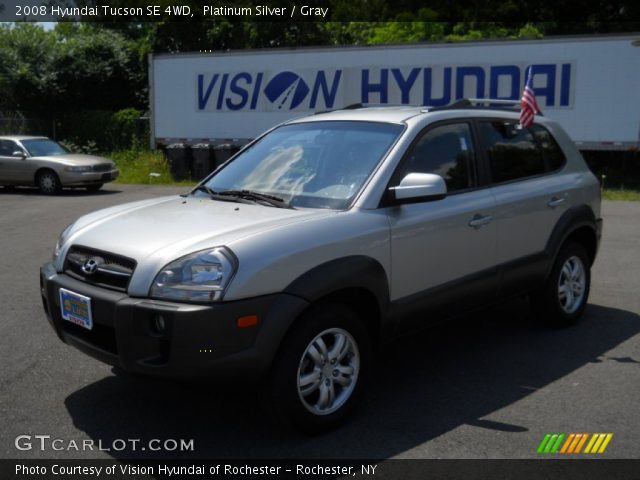 2008 Hyundai Tucson SE 4WD in Platinum Silver