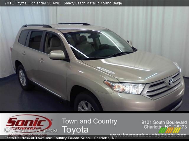 2011 Toyota Highlander SE 4WD in Sandy Beach Metallic