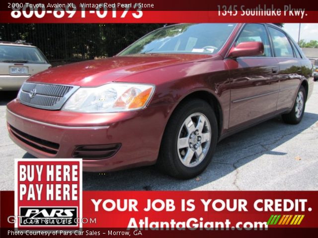 2000 Toyota Avalon XL in Vintage Red Pearl