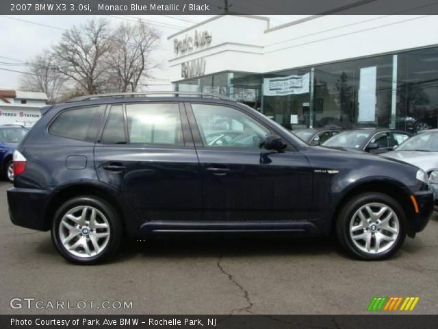 2007 BMW X3 3.0si in Monaco Blue Metallic