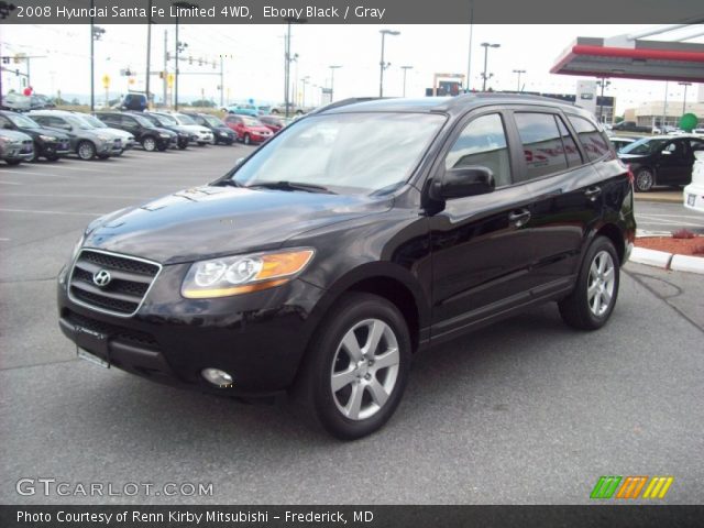 2008 Hyundai Santa Fe Limited 4WD in Ebony Black
