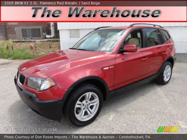 2005 BMW X3 3.0i in Flamenco Red Metallic