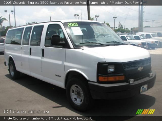 2003 Chevrolet Express 3500 Extended Passenger Van in Summit White