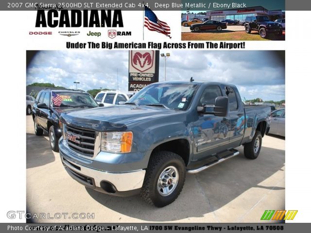 2007 GMC Sierra 2500HD SLT Extended Cab 4x4 in Deep Blue Metallic