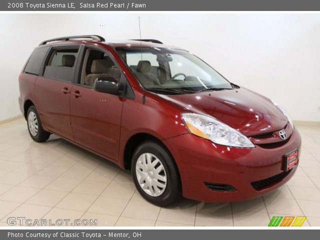 2008 Toyota Sienna LE in Salsa Red Pearl