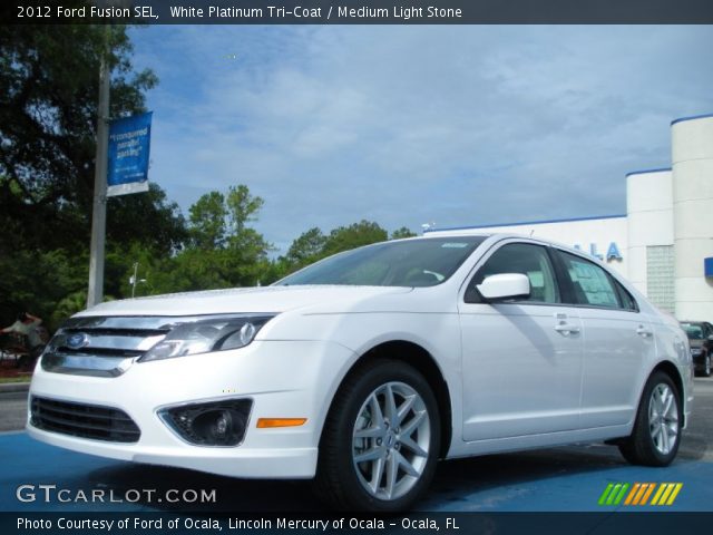 2012 Ford Fusion SEL in White Platinum Tri-Coat