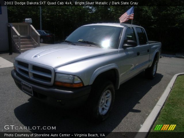 2003 Dodge Dakota SXT Quad Cab 4x4 in Bright Silver Metallic