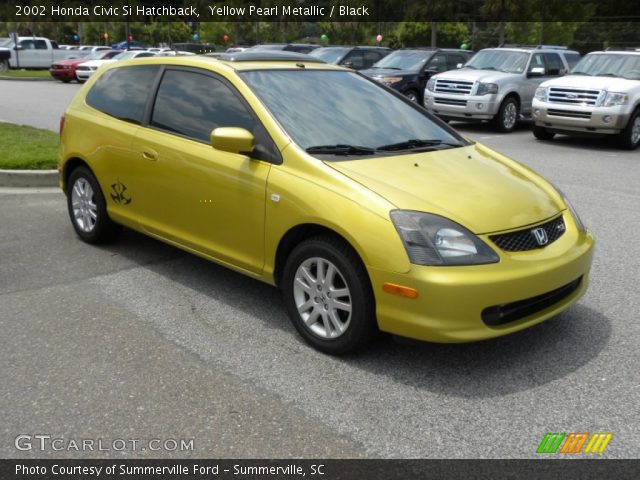 Yellow Pearl Metallic 2002 Honda Civic Si Hatchback