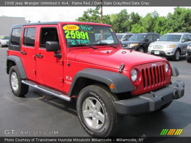 2008 Jeep Wrangler Unlimited X 4x4 in Flame Red