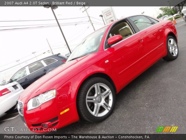 2007 Audi A4 2.0T Sedan in Brilliant Red