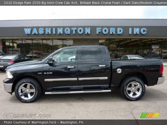 2010 Dodge Ram 1500 Big Horn Crew Cab 4x4 in Brilliant Black Crystal Pearl