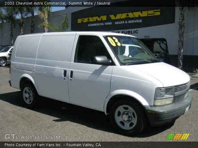 2003 Chevrolet Astro Commercial in Summit White