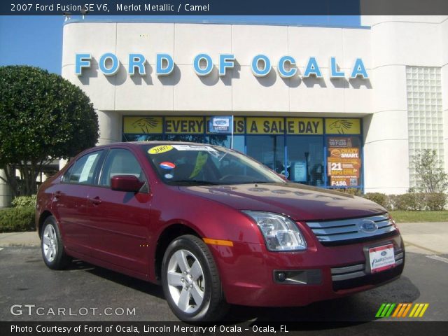 2007 Ford Fusion SE V6 in Merlot Metallic
