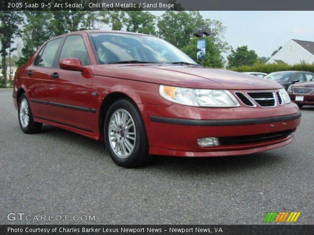 2005 Saab 9-5 Arc Sedan in Chili Red Metallic