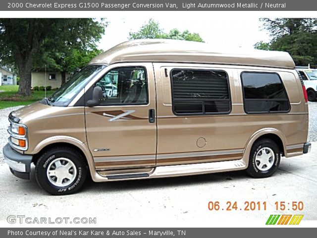 2000 Chevrolet Express G1500 Passenger Conversion Van in Light Autumnwood Metallic