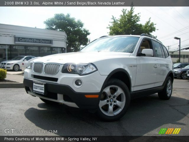 2008 BMW X3 3.0si in Alpine White