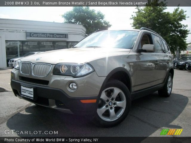 2008 BMW X3 3.0si in Platinum Bronze Metallic