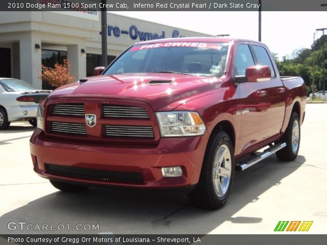 2010 Dodge Ram 1500 Sport Crew Cab in Inferno Red Crystal Pearl