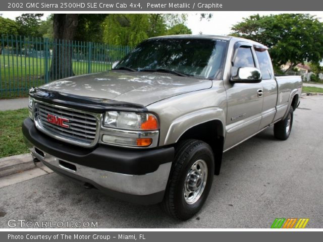 2002 GMC Sierra 2500HD SLE Crew Cab 4x4 in Pewter Metallic