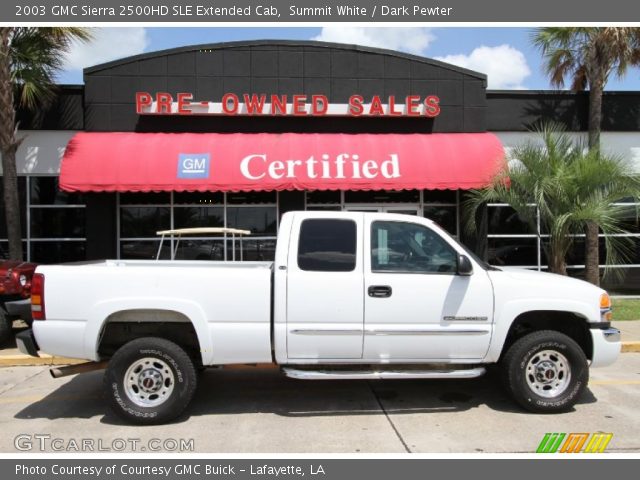 2003 GMC Sierra 2500HD SLE Extended Cab in Summit White