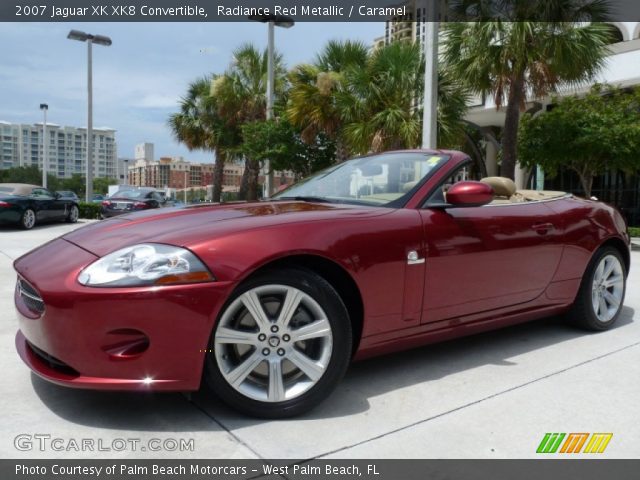 2007 Jaguar XK XK8 Convertible in Radiance Red Metallic