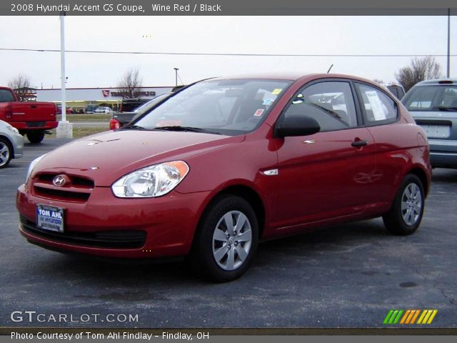 2008 Hyundai Accent GS Coupe in Wine Red