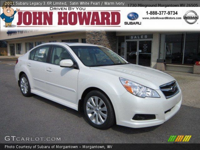 2011 Subaru Legacy 3.6R Limited in Satin White Pearl