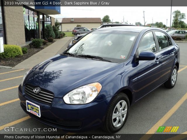 2010 Hyundai Accent GLS 4 Door in Dark Sapphire Blue