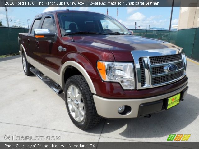 2010 Ford F150 King Ranch SuperCrew 4x4 in Royal Red Metallic