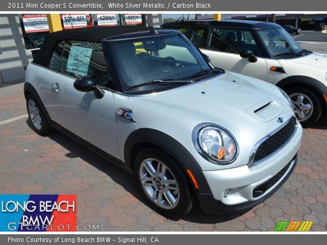 2011 Mini Cooper S Convertible in White Silver Metallic