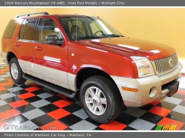 2004 Mercury Mountaineer V8 AWD in Vivid Red Metallic