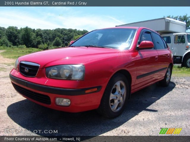 2001 Hyundai Elantra GT in Cardinal Red