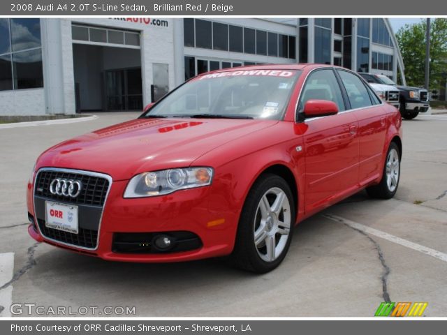 2008 Audi A4 2.0T S-Line Sedan in Brilliant Red