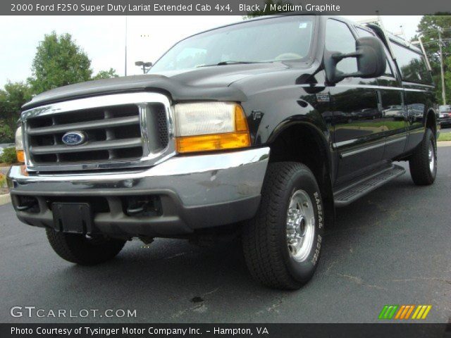 2000 Ford F250 Super Duty Lariat Extended Cab 4x4 in Black