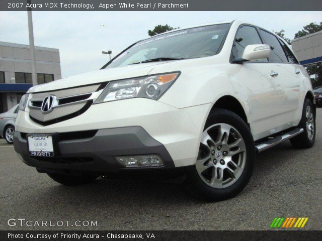 2007 Acura MDX Technology in Aspen White Pearl