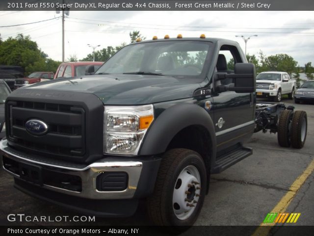 2011 Ford F550 Super Duty XL Regular Cab 4x4 Chassis in Forest Green Metallic
