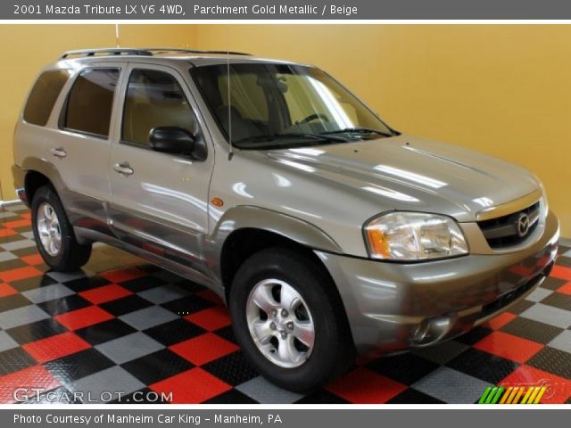 2001 Mazda Tribute LX V6 4WD in Parchment Gold Metallic