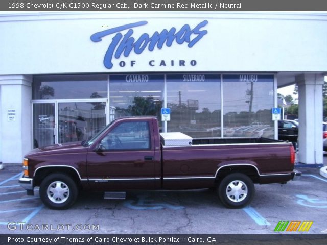 1998 Chevrolet C/K C1500 Regular Cab in Dark Carmine Red Metallic