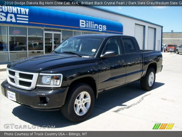 2010 Dodge Dakota Big Horn Crew Cab 4x4 in Brilliant Black Crystal Pearl