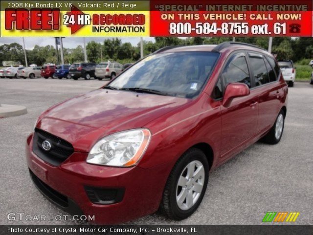 2008 Kia Rondo LX V6 in Volcanic Red