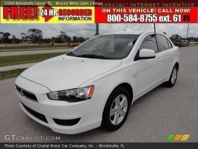 2009 Mitsubishi Lancer ES in Wicked White Satin