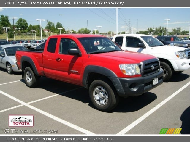 2008 Toyota Tacoma Access Cab 4x4 in Radiant Red