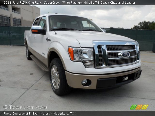 2011 Ford F150 King Ranch SuperCrew in White Platinum Metallic Tri-Coat
