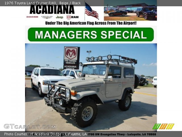 1976 Toyota Land Cruiser FJ40 in Beige