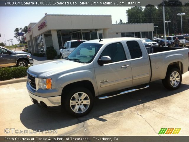 2008 GMC Sierra 1500 SLE Extended Cab in Silver Birch Metallic