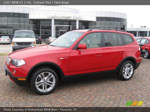 2007 BMW X3 3.0si in Crimson Red
