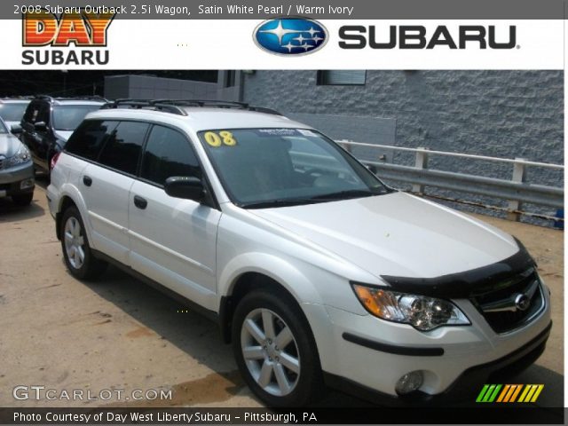 2008 Subaru Outback 2.5i Wagon in Satin White Pearl